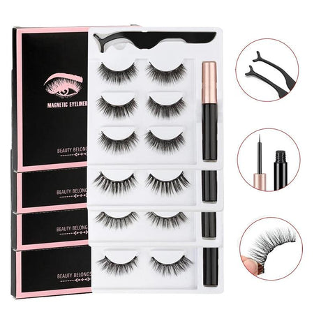 Magnetic Lash Kit - 3D Mink Lashes & Waterproof Magnetic Eyeliner for All-Day Glam