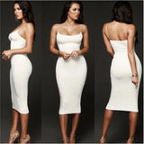 Womens Bandage Bodycon Strapless Sleeveless - LuxNovaHub 