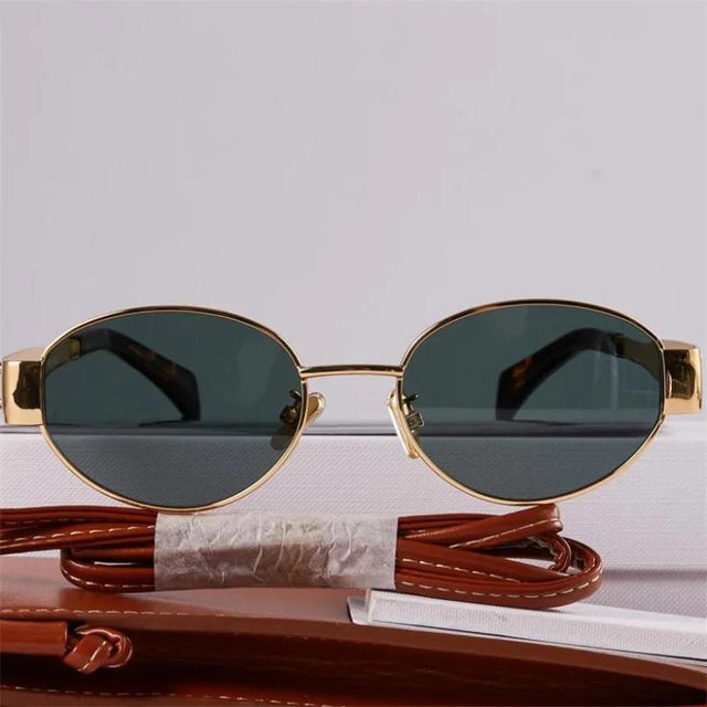 Gold Metal Frame Sunglasses - Sexikinis Swim - LuxNovaHub 