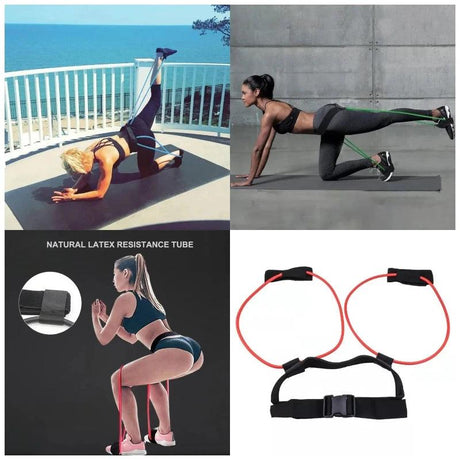 Elastic Resistance Band Pull Rope – Home Fitness Trainer for Strength & Workout - LuxNovaHub 