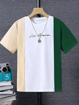 Short Sleeved T-Shirt For Boys Aged 7-13, Contrasting - LuxNovaHub 