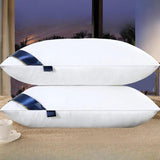 Cooling bed pillow for sleep, luxury hotel quality 3D microfiber - LuxNovaHub 