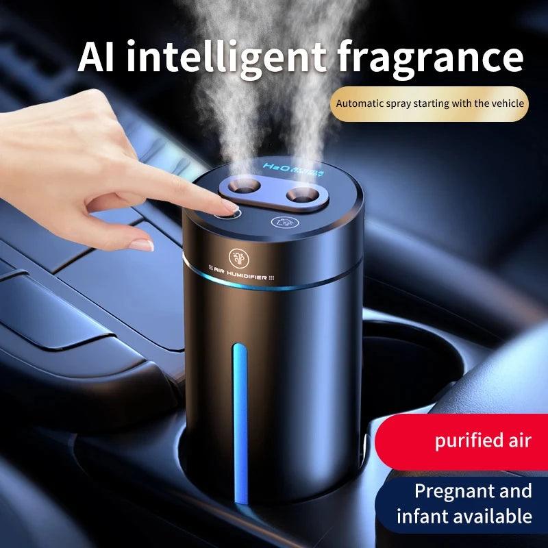 380ML Double Spray Vehicle Air Humidifier USB - LuxNovaHub 