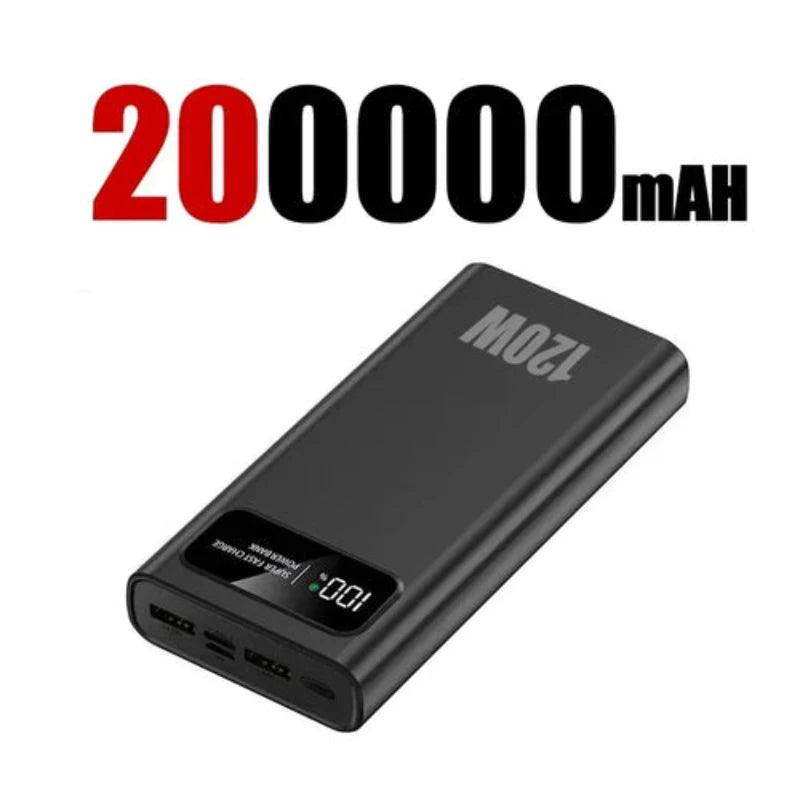 200000mAH 120W Power Bank Super Fast - LuxNovaHub 