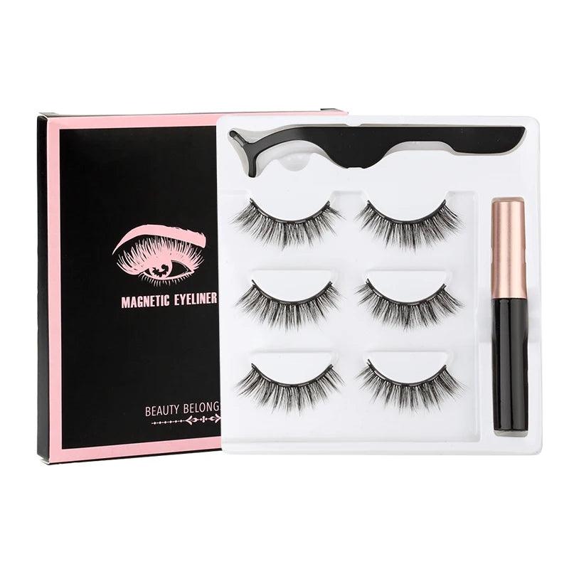 Magnetic Lash Kit - 3D Mink Lashes & Waterproof Magnetic Eyeliner for All-Day Glam