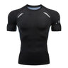 Men Short Sleeve Rash Guard Compression Shirts Quick Dry - LuxNovaHub 