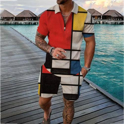 Summer Men's Sports Patchwork - LuxNovaHub 