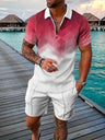 Men's Zipper Collar Tracksuit Summer - LuxNovaHub 