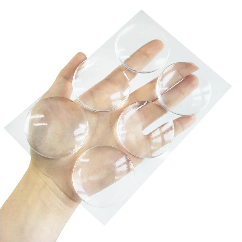 Round Transparent Soft Silicone Non-slip Door Stopper - LuxNovaHub 