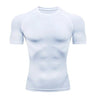 Men's Compression Running Sport Shirt Short Sleeve - LuxNovaHub 