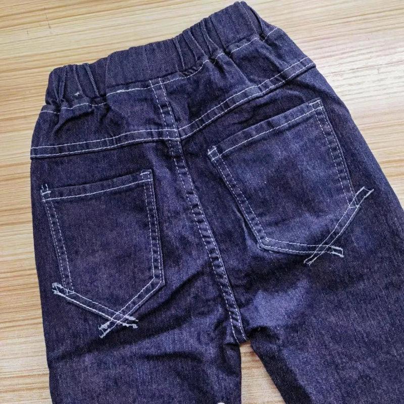 IENENS Teen Slim Jeans Solid Color Trousers Boys Denim - LuxNovaHub 