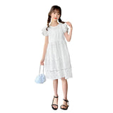 Girls Dress Lace Floral Dress For Kids Girl - LuxNovaHub 