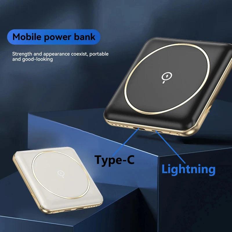 Mini Magnetic Wireless Power Bank Charger Fast - LuxNovaHub 