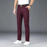 New Micro Elastic Burgundy Pants - LuxNovaHub 