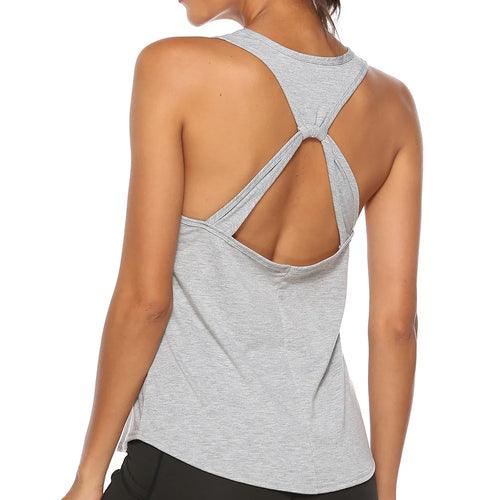 Yoga Shirt Women Gym Shirt Quick Dry Sports Shirts Cross - LuxNovaHub 