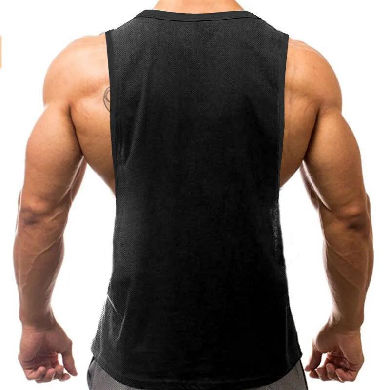 Summer Mesh Gym Tank Top Men Loose Quick Dry Fitness - LuxNovaHub 