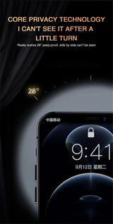 Anti-spy Tempered Glass for iPhone - LuxNovaHub 