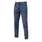 2023 Autumn New Jeans Men's Solid Color Slim Fit Straight - LuxNovaHub 