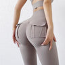 Women Stretchy High Waist Solid Color Workout Sports - LuxNovaHub 