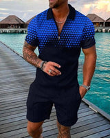 Men's Zipper Collar Tracksuit Summer - LuxNovaHub 