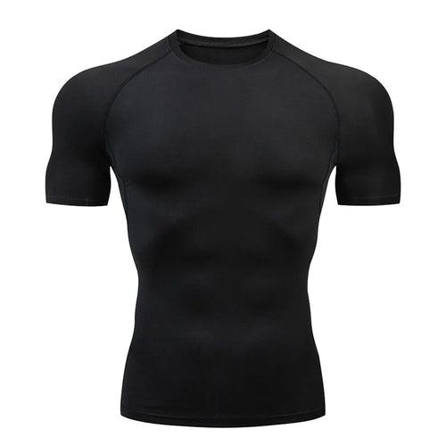 Men Short Sleeve Rash Guard Compression Shirts Quick Dry - LuxNovaHub 