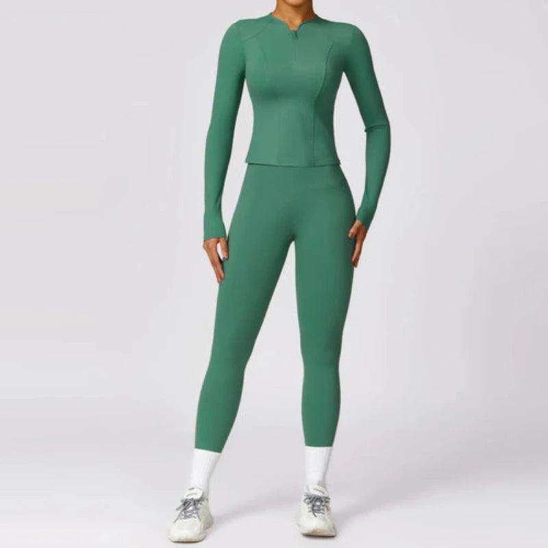 Yoga Set 2 Pieces Women Tracksuits Workout - LuxNovaHub 