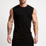 Cotton Gym Clothing Mens Workout Sleeveless Shirt - LuxNovaHub 