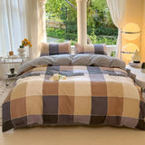 Check Pattern Gentleman Plaid Printed Bedding - LuxNovaHub 