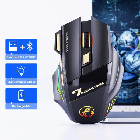 Wireless Gaming Mouse USB IMICE GW-X7 3200DPI Dual - LuxNovaHub 