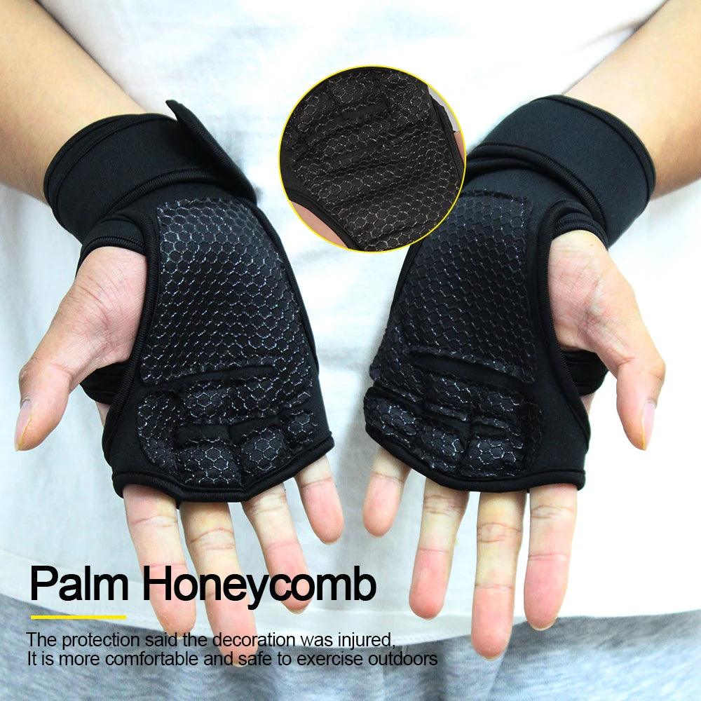 Training Sport Gloves for Men Women Workout Gloves Fitness Body Building Weightlifting Gym Hand Wrist Palm Protector Gloves - LuxNovaHub 