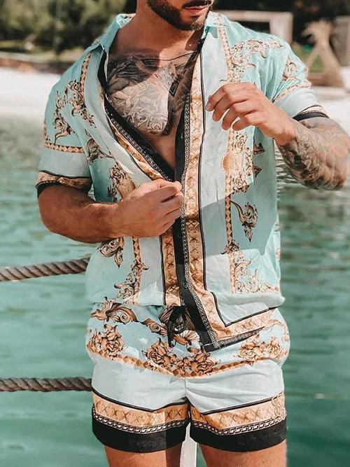 Designer style men two piece Beach set - LuxNovaHub 