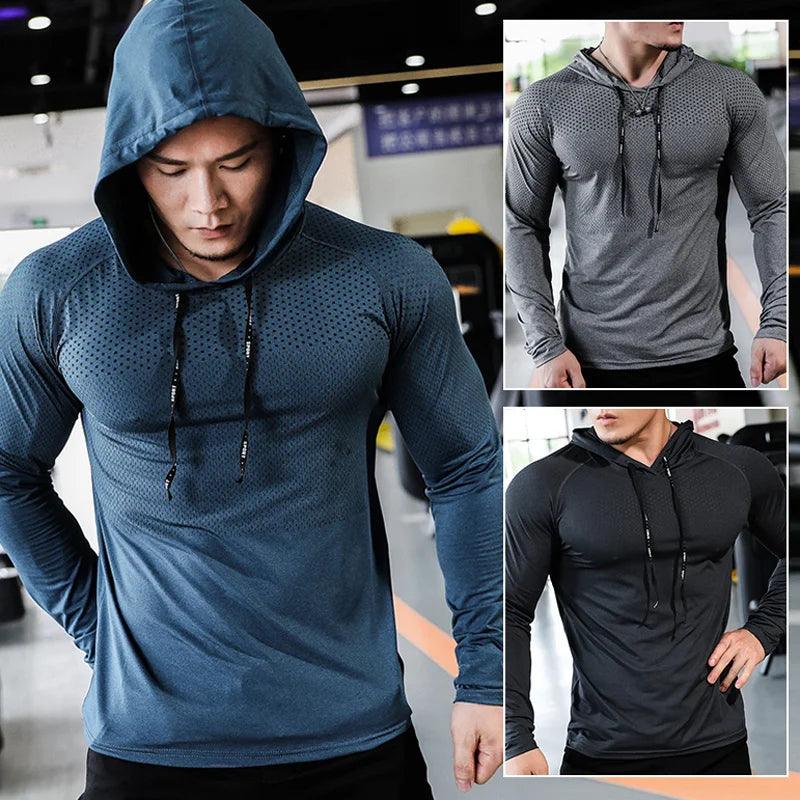 2023 Mens Fitness Tracksuit Running Sport Hoodie Gym Joggers - LuxNovaHub 