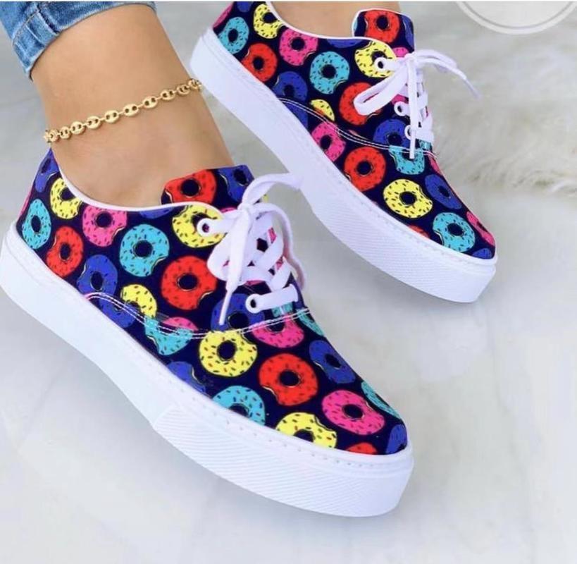 2022 Fashion Graffiti Women Sneakers Trainers Shoes - LuxNovaHub 