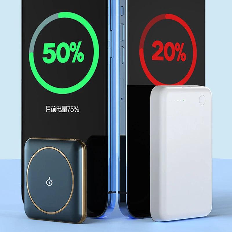 Mini Magnetic Wireless Power Bank Charger Fast - LuxNovaHub 