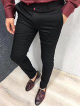 Men's Fashion Casual Pants Daily Business Formal Pants High - LuxNovaHub 