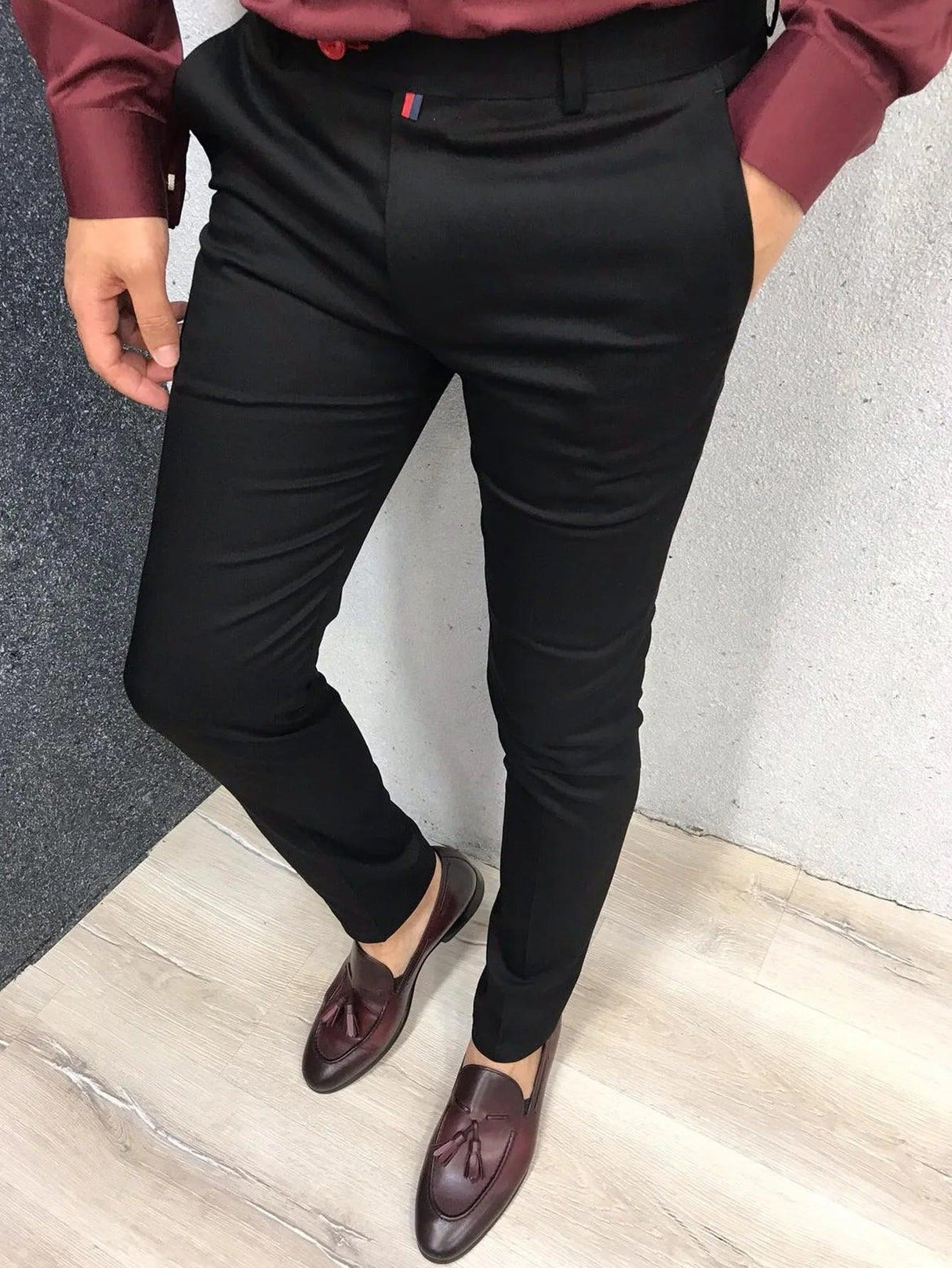 Men's Fashion Casual Pants Daily Business Formal Pants High - LuxNovaHub 