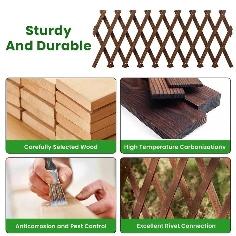 Garden Expanding Wooden Trellis - LuxNovaHub 