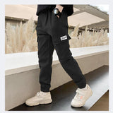 Autumn Boys Fashion Cargo Pants Spring Big Kids Letter - LuxNovaHub 