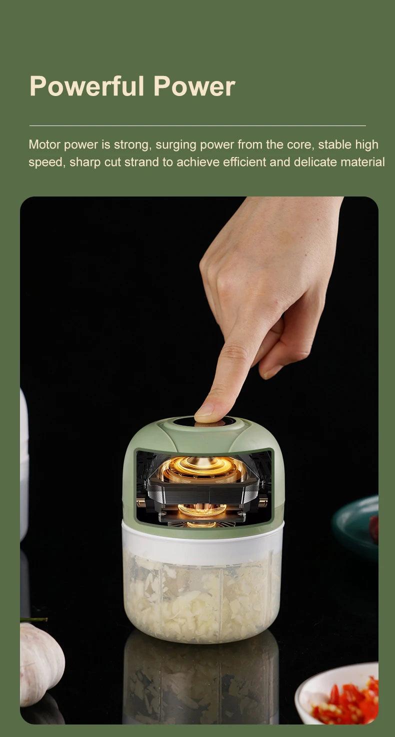 Mini Electric Garlic Chopper - LuxNovaHub 