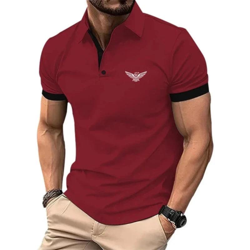 Men Summer Men's Shorts Sleeve Polo Men Tee Shirt - LuxNovaHub 