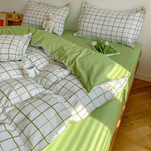 Duvet Cover Set with Pillowcases Flat Sheet - LuxNovaHub 