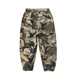 Kids Boys Casual Pockets Side Elastic Waist Camo Sports - LuxNovaHub 