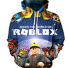 ROBLOX Digital Printing Hooded Sweater Hooded Pullover - LuxNovaHub 