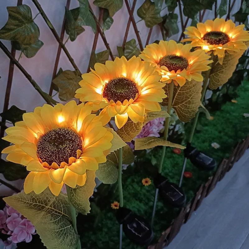 1PACK Solar Sunflower Lights - LuxNovaHub 