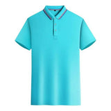 Customized LOGO Polo T-Shirt Men Summer - LuxNovaHub 