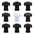 Men Short Sleeve Rash Guard Compression Shirts Quick Dry - LuxNovaHub 