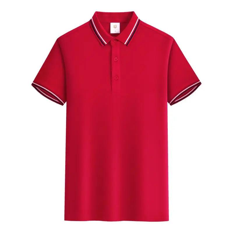 Customized LOGO Polo T-Shirt Men Summer Men's - LuxNovaHub 