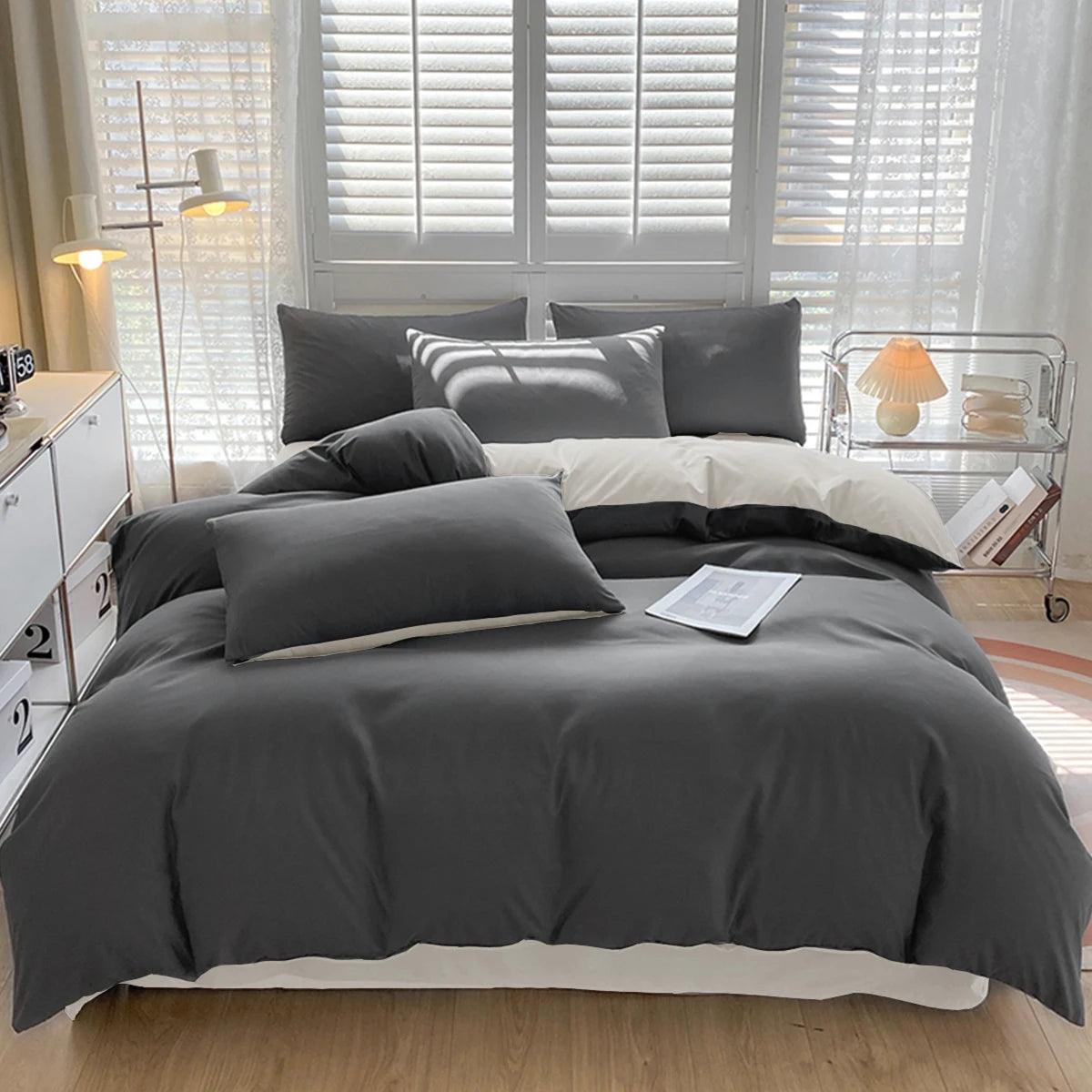 3pcs 100% polyester simple comfort solid color - LuxNovaHub 