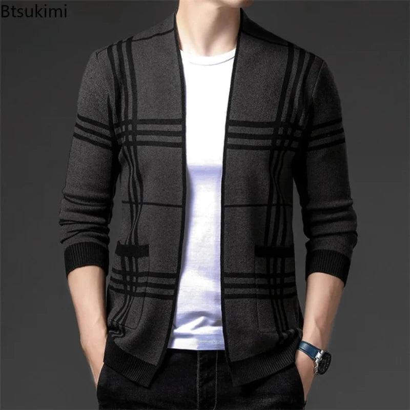 Men’s Korean Knitted Jacket - LuxNovaHub 