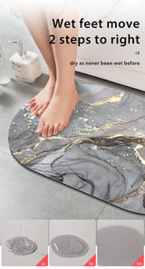 Quick-Dry Diatomite Bath Mat - Absorbent, Anti-Slip & Eco-Friendly for Bathroom Safety